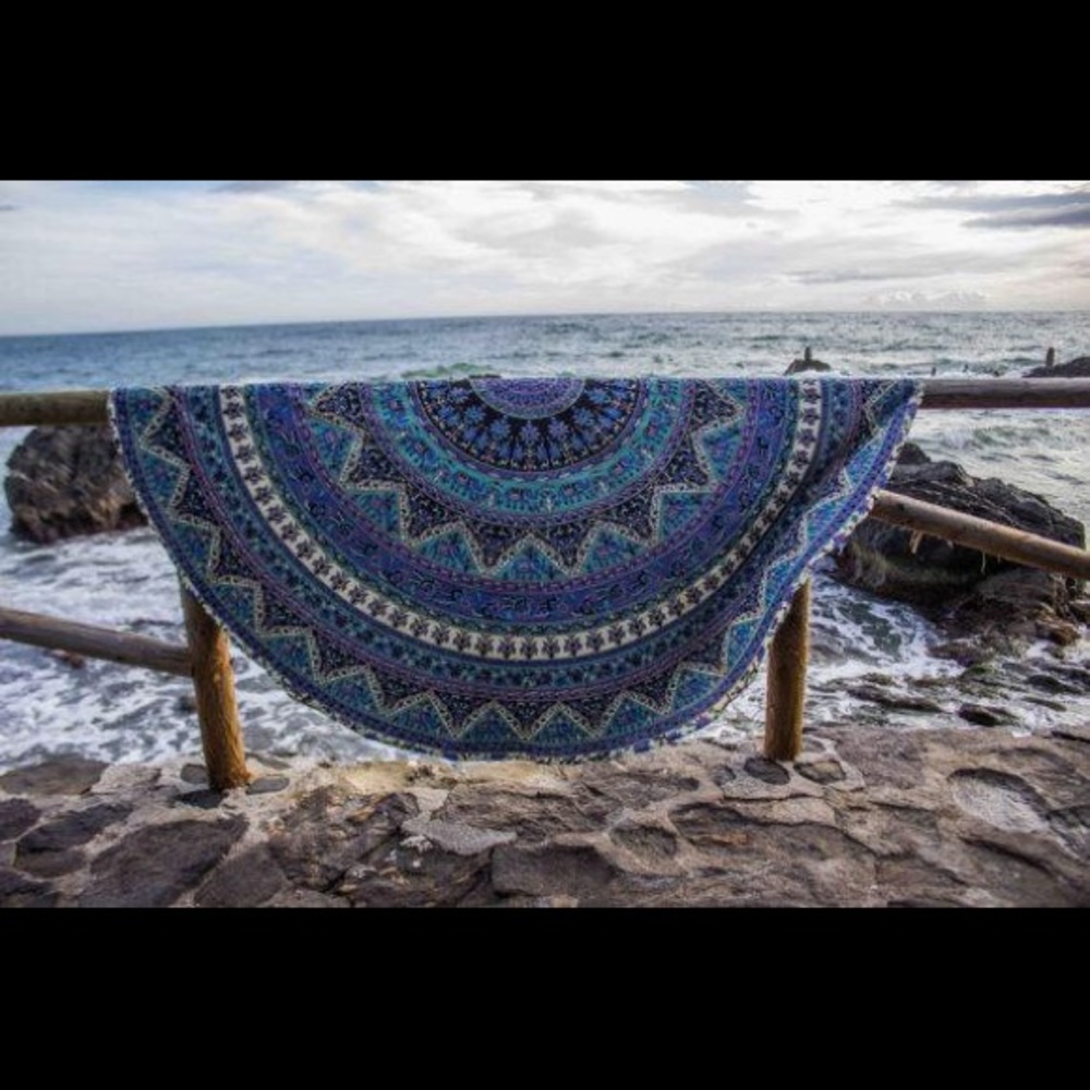 Round Cotton Throw Blanket Towel